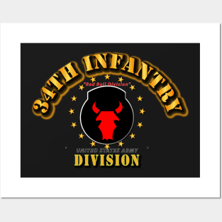 34th Infantry Division - Red Bull Division Posters and Art